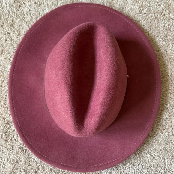 Free People Wool Burgundy Pink Maroon Fall Hat - Picture 3 of 3